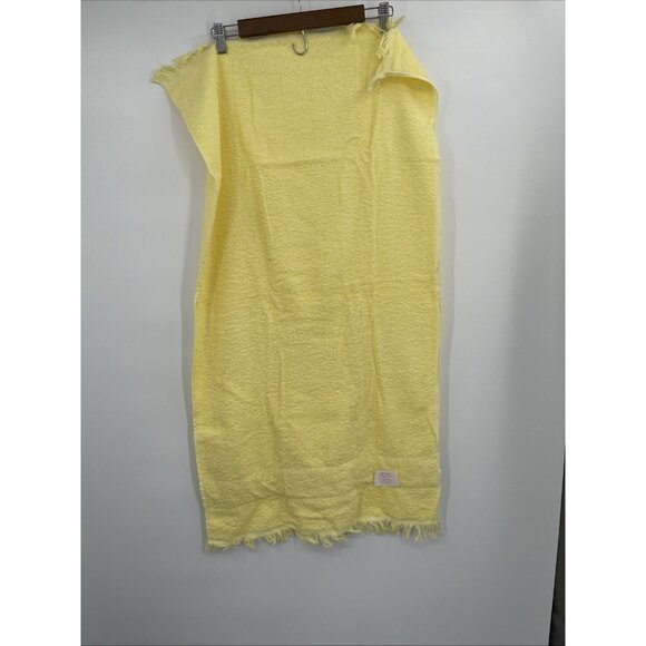 3 Vintage Irregulars Yellow Bath Towels Embroidered Flower Hand Towel Retro - Picture 7 of 14